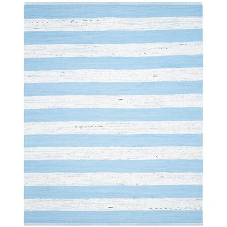 Safavieh Montauk Hand Woven Rectangle Rug- Ivory - Turquoise- 5 x 7 ft. MTK720C-57